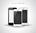 Smartphone realistic collection set of elegant modern style mockups