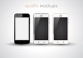 Smartphone realistic collection set of elegant modern style mockups Royalty Free Stock Photo