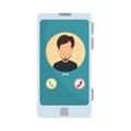 Smartphone receiving call icon