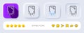 Smartphone recovery line icon. Phone backup sign. Mobile device. Neumorphic buttons. Vector