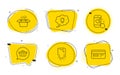 Smartphone recovery, Shopping cart and Packing boxes icons set. Heart rating, Energy and Credit card signs. Vector