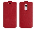 Smartphone in red leather cover Royalty Free Stock Photo