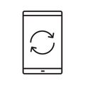 Smartphone reload button linear icon