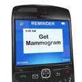 Smartphone reminder, mammogram Royalty Free Stock Photo