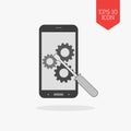 Smartphone repair concept icon. Flat design gray color symbol. M Royalty Free Stock Photo