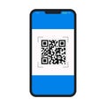 smartphone scanning qr code