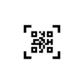 Smartphone Scanning QR Code Flat Vector Icon