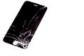 The Smartphone screen broken and need to repair smartphoneisolated on white background Royalty Free Stock Photo