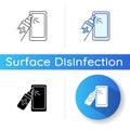 Smartphone screen cleaning icon Royalty Free Stock Photo