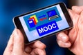 Mooc concept on a smartphone