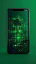 Cybersecurity Puzzle Network on a Smartphone Royalty Free Stock Photo