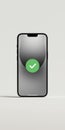 Smartphone Screen Illustration Showing Approval.AI-generated Royalty Free Stock Photo