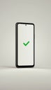 Smartphone Screen Illustration Showing Approval.AI-generated Royalty Free Stock Photo