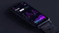 Smartphone App Displaying Health Data and Metrics With a Graph Royalty Free Stock Photo