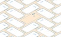 Smartphone seamless flat isometric pattern for background