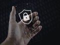 Smartphone security and privacy concept. Royalty Free Stock Photo
