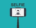 Smartphone Selfie. Tool Monopod.