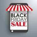 Smartphone Shop Curtain Black Friday Royalty Free Stock Photo