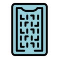 Smartphone showing pattern unlock interface on screen
