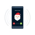 Smartphone showing Santa Claus is Calling Royalty Free Stock Photo