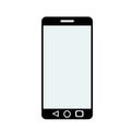 Smartphone sign symbol phone simple clip art vector illustration. black color cell Phone icon.Home Back and Recent Button