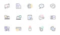 Smartphone sms, Call center and Question bubbles line icons for website, printing. For design. Vector