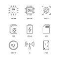 Smartphone Specification icons set trendy and modern symbol for logo, web, app, UI.