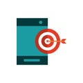 Smartphone target business strategy icon