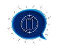 Smartphone target line icon. Phone sign. Mobile device. Vector