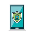 Smartphone technology data flat icon Royalty Free Stock Photo