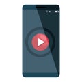 smartphone technology with play button