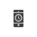 Smartphone time vector icon