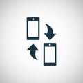 Smartphone transfer icon for web and