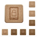 Smartphone unlock wooden buttons