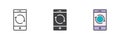 Smartphone Update different style icon set