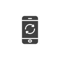 Smartphone update vector icon