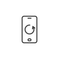 Smartphone Upgrade line icon