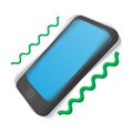 Smartphone vibrating cartoon icon