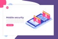 Smartphone virus malware trojan notification or alert.