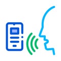 Smartphone Voice Control Icon Vector Illustration