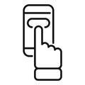 Smartphone vote online icon outline vector. Ballot choice