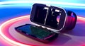 Smartphone vr virtual reality goggles Royalty Free Stock Photo