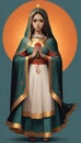 Smartphone wallpaper of Our Lady of Guadalupe fiesta de la virgen de guadalupe AI generated