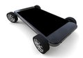 Smartphone on wheels Royalty Free Stock Photo