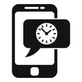 Smartphone work hour icon simple vector. Flexible time Royalty Free Stock Photo