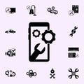 smartphone, wrench, gears icon. Repair icons universal set for web and mobile