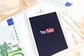 Smartphone youtube and money