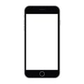 Smartphonein black color with white scree vector. Smartphone mobile icon vector eps10. Realistic mobile iphone with metal gradient