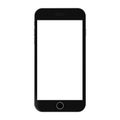 Smartphonein black color with white scree vector. Smartphone mobile icon vector eps10. Realistic smartphone with metal gradient.