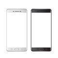 Smartphones black and white. Smartphone isolated on white background. Vector illustration